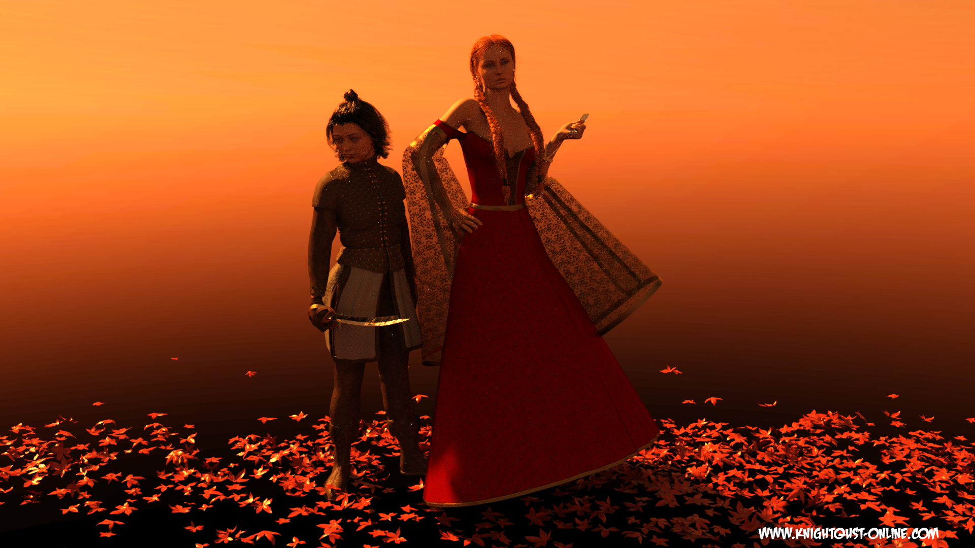 Sansa and Arya Stark